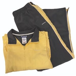 PRICE FIRM !2000s vintage yellow & gray tracksuit